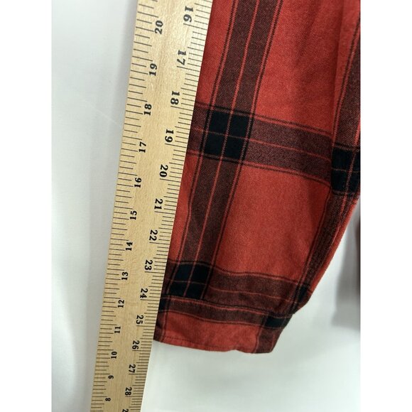 Carhartt Loose Fit Flannel SHIRT ADULT XL TALL RED PLAID OUTDOOR Long Sleeve MEN - Picture 9 of 11